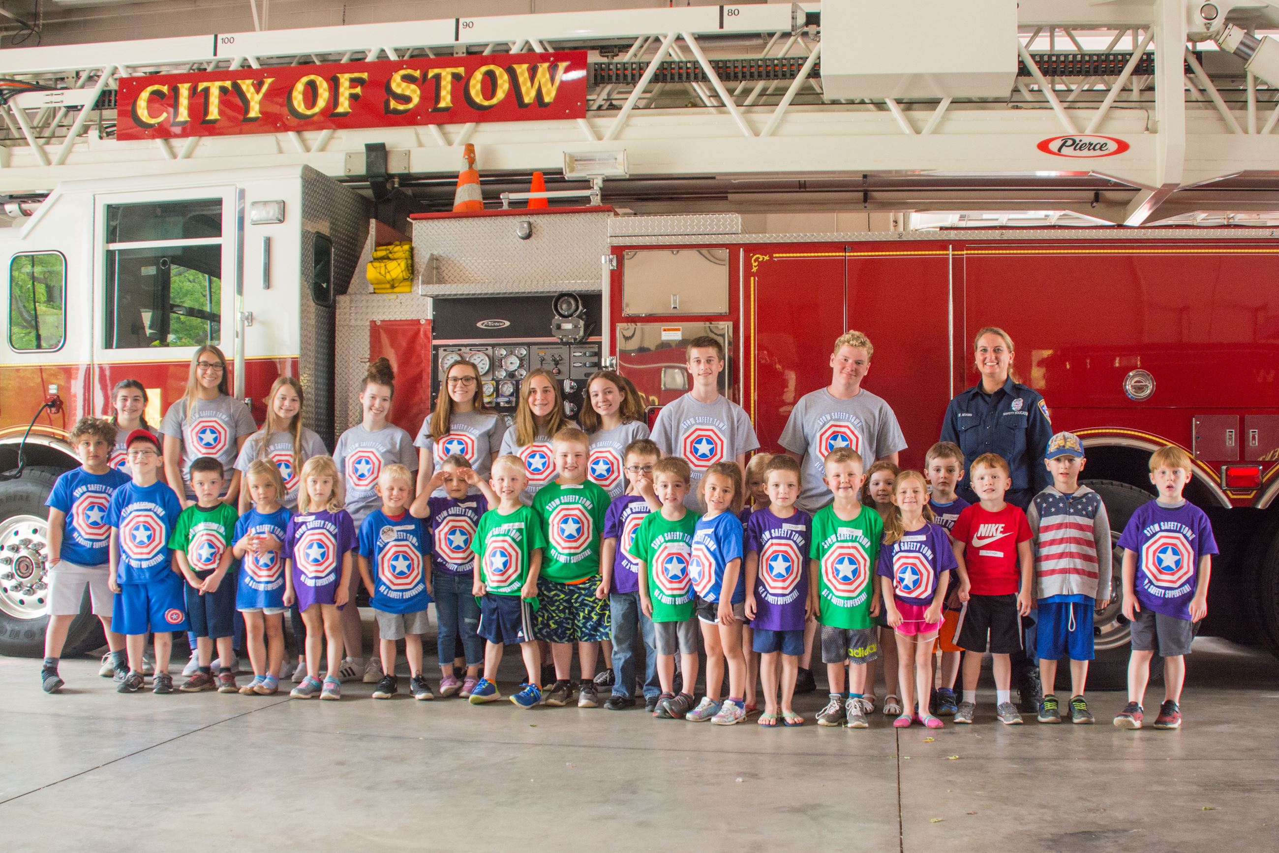 Firefighter with Children
