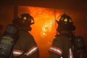 Firefighters and Fire