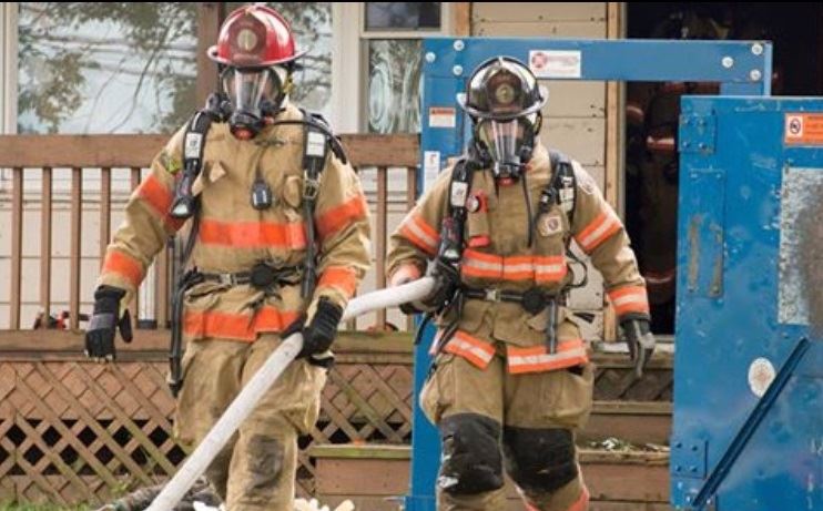 Firefighters Outside House