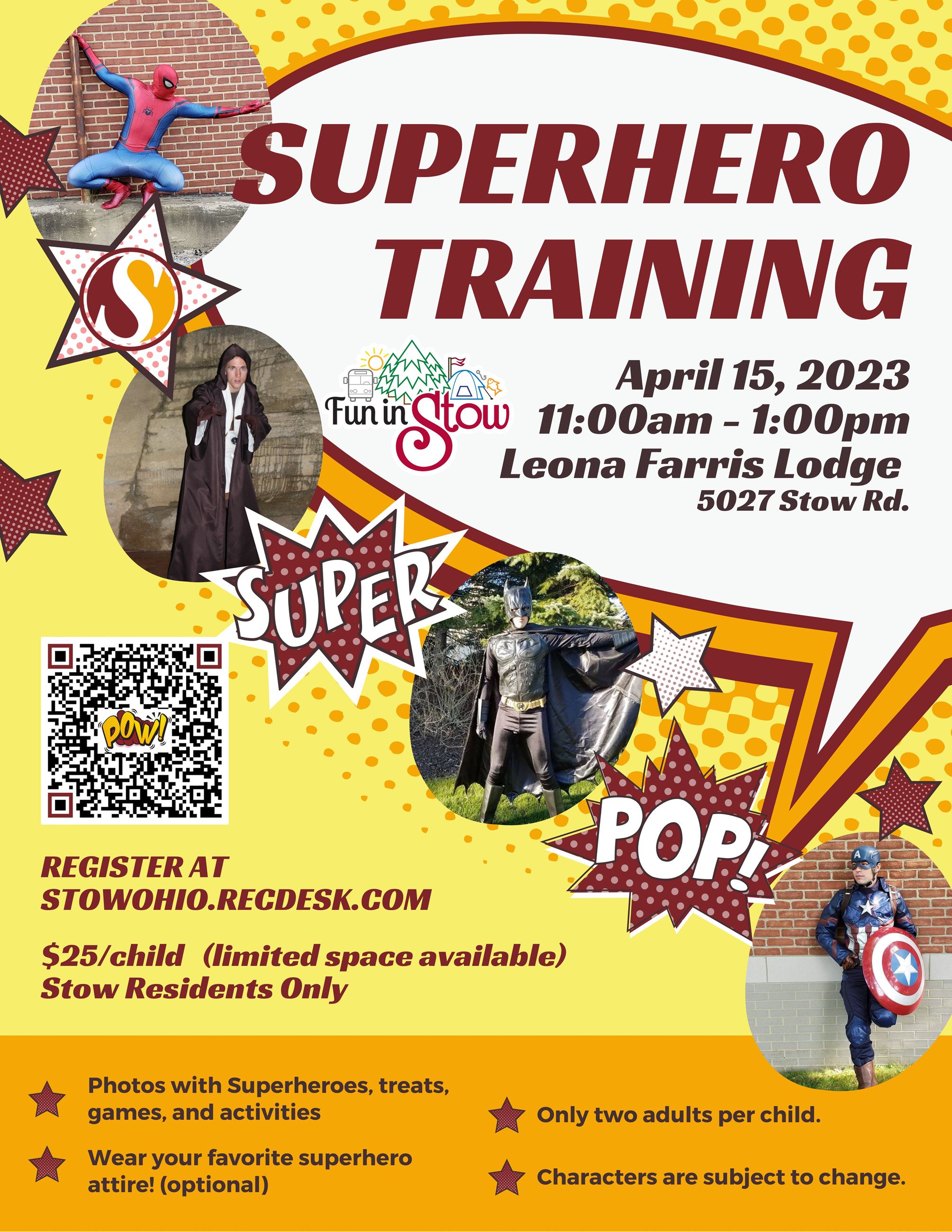 Superhero Training Flyer 2023