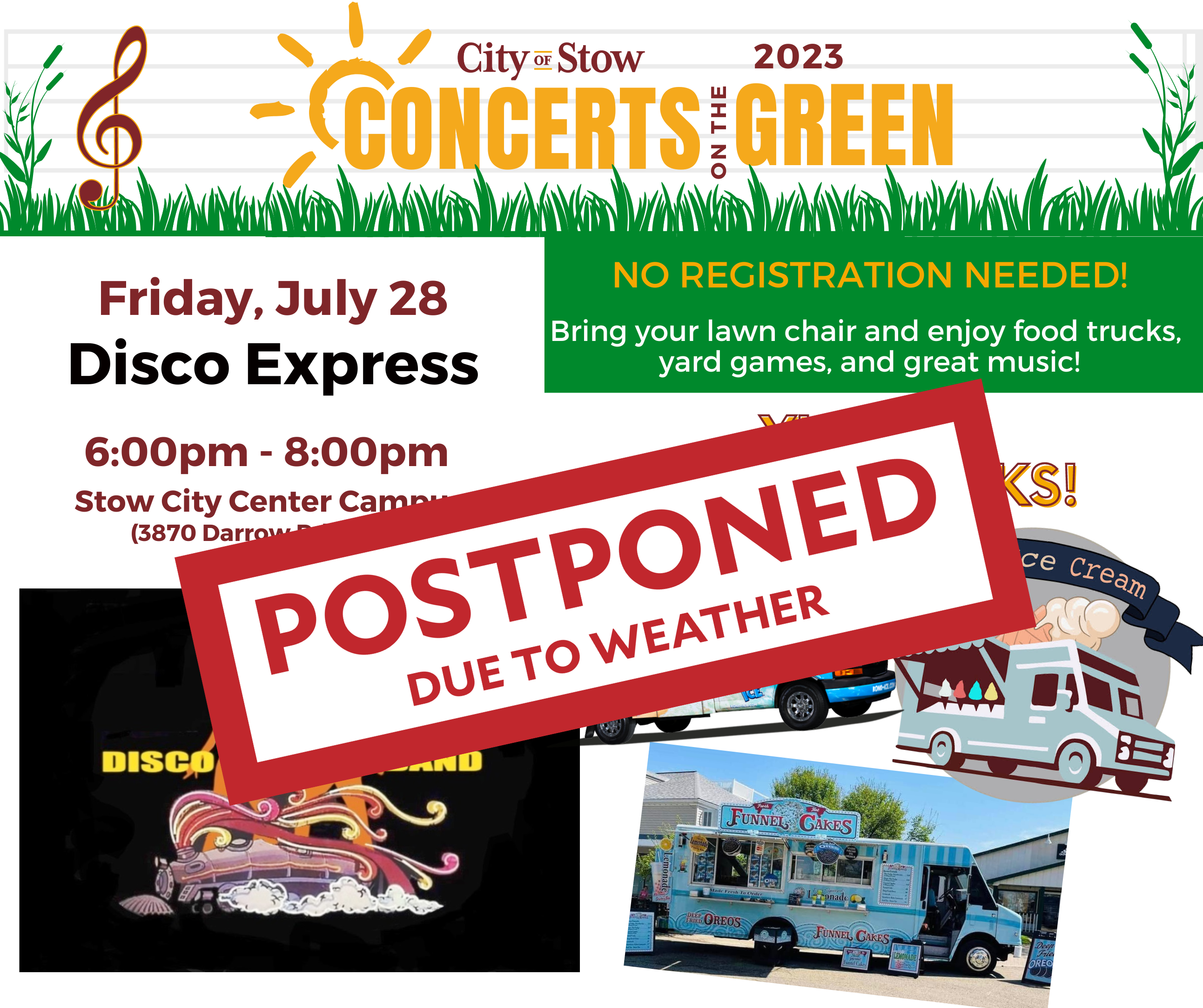 Concert postponed