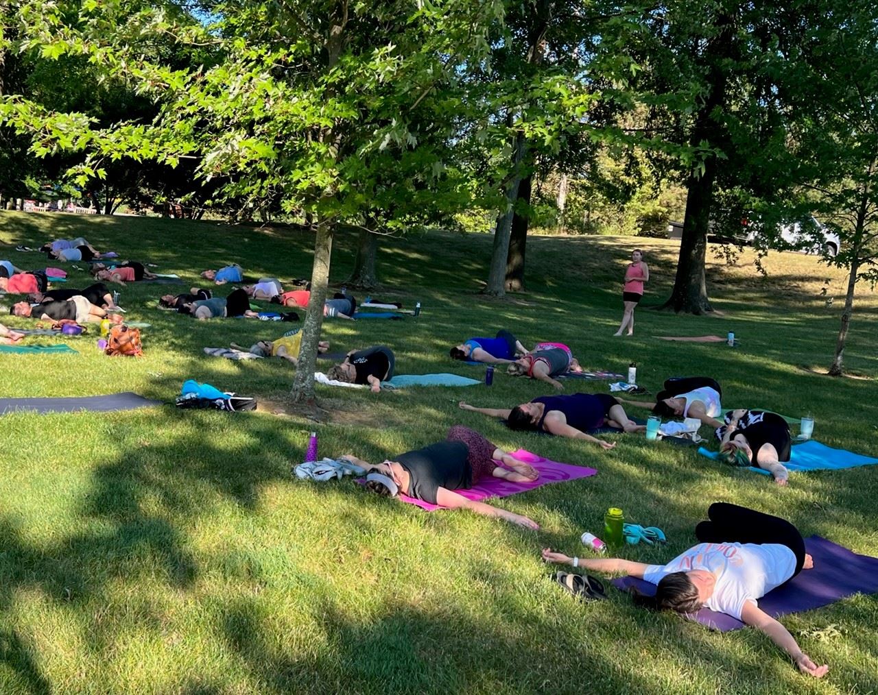 Yoga on the green