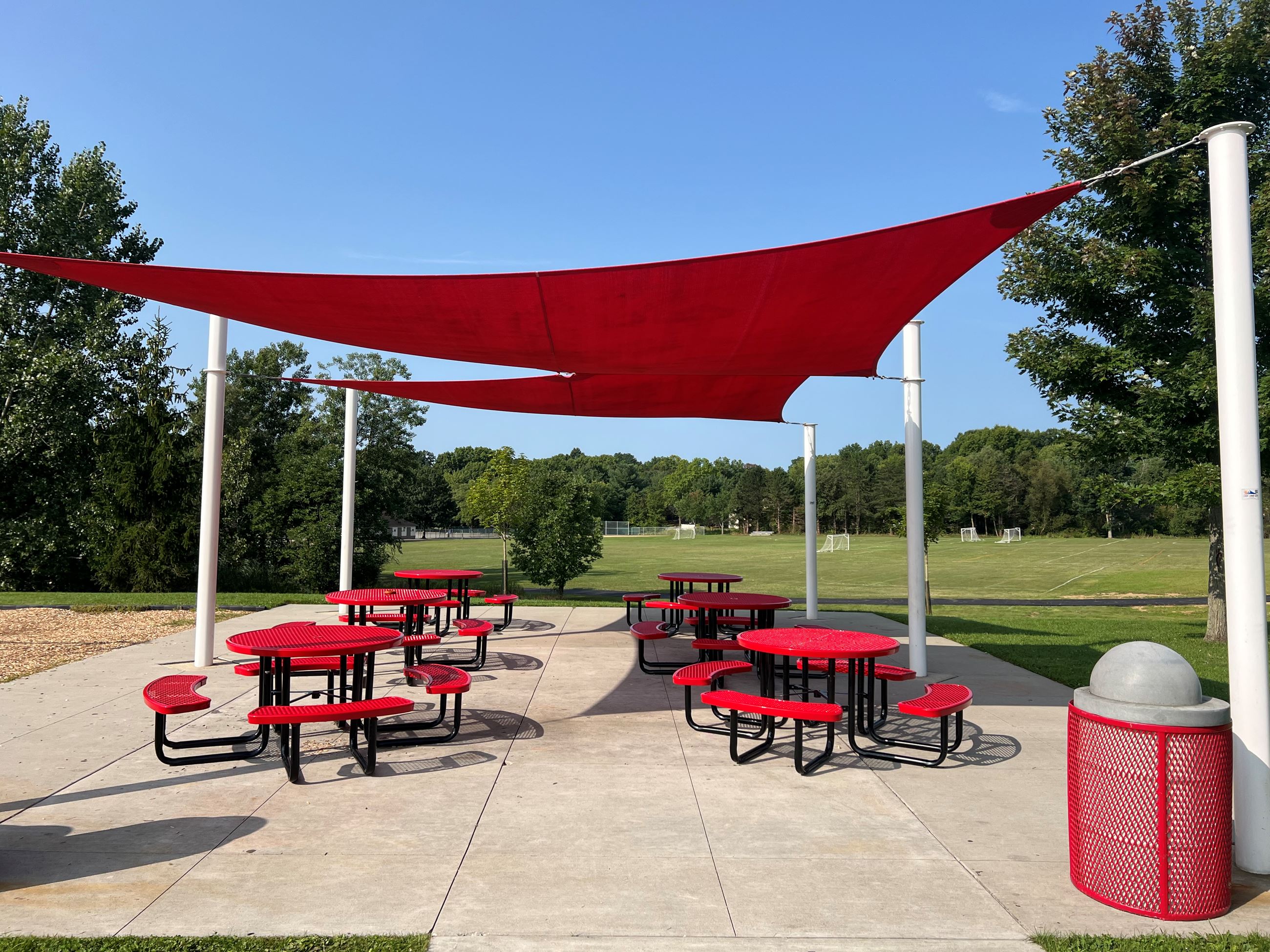 Oregon Trail Shade Sail with New Tables