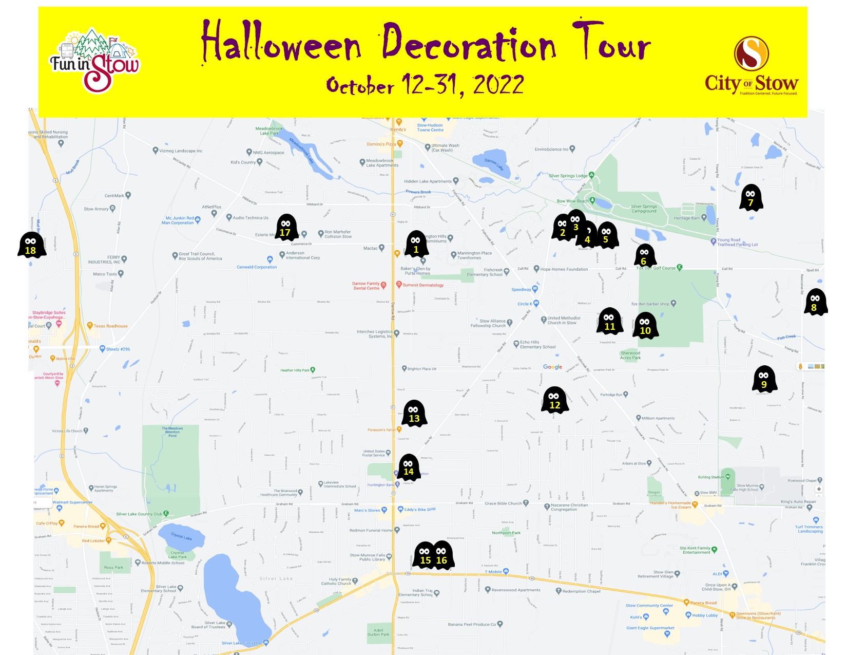 Halloween Decoration Tour - Map 2022_Rev2