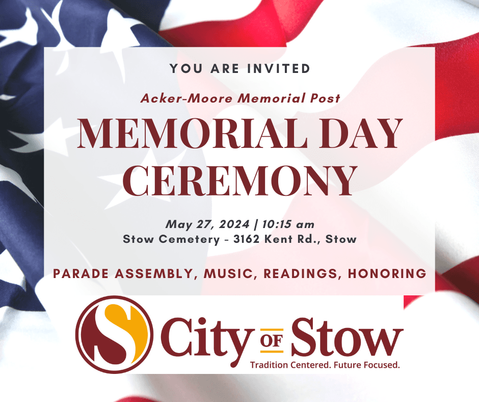Memorial Day Ceremony Graphic